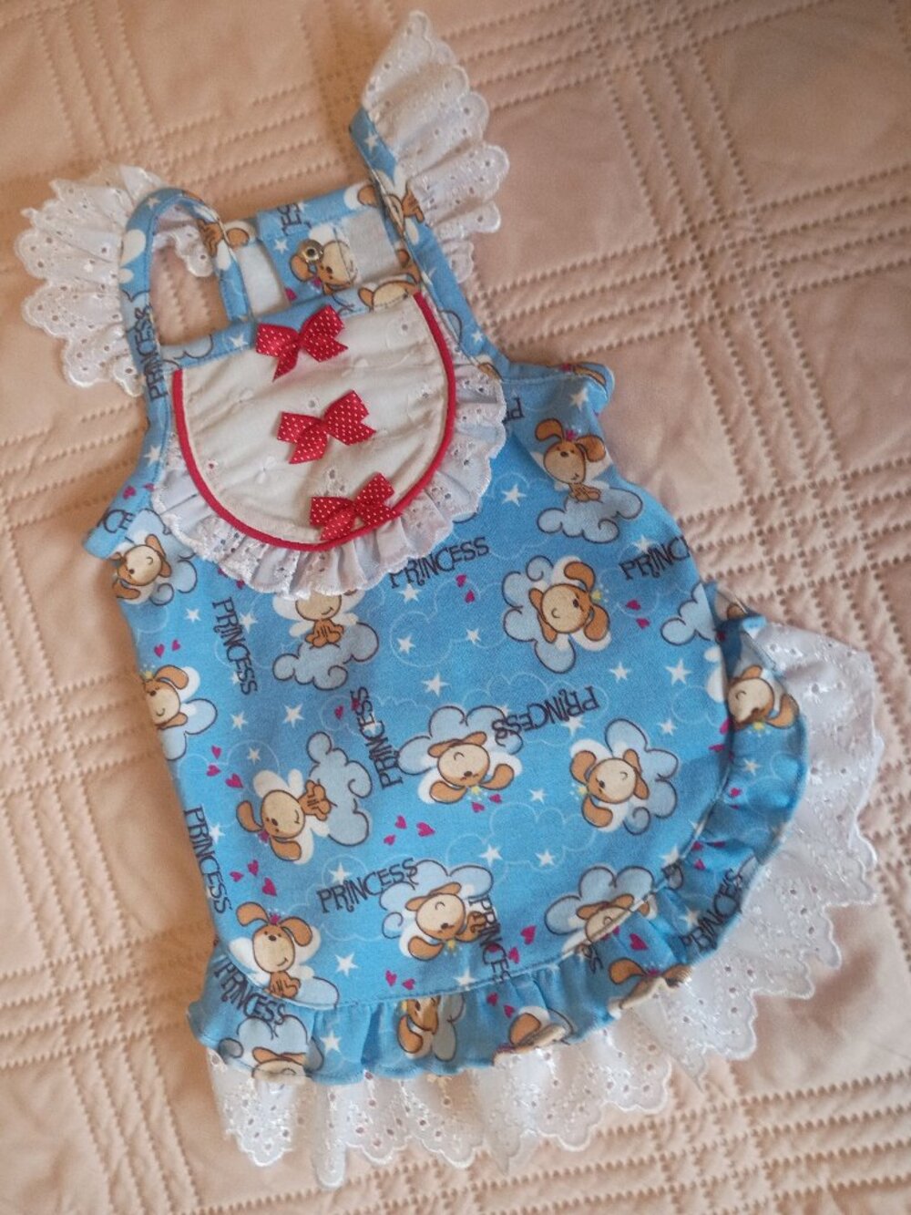 Toni Mari XS Princess Doggie PJs with Bows